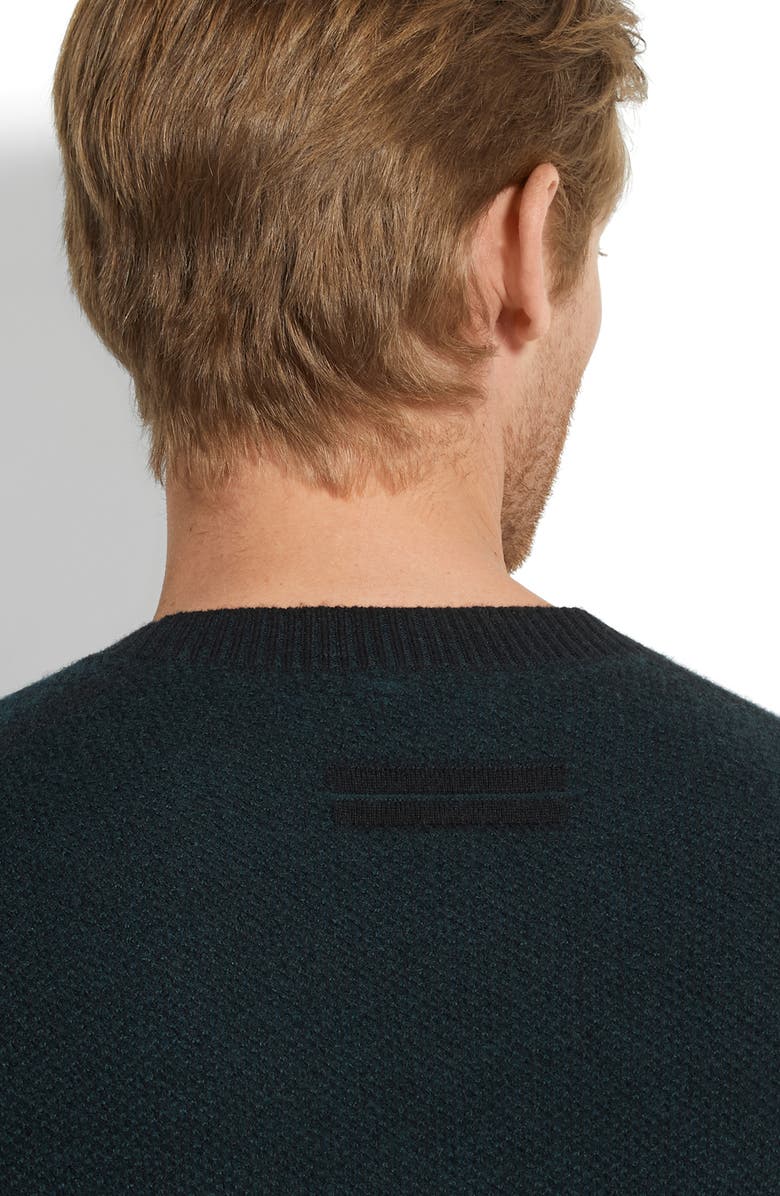 ZEGNA Oasi Cashmere Crewneck Sweater, Alternate, color, Dark Green