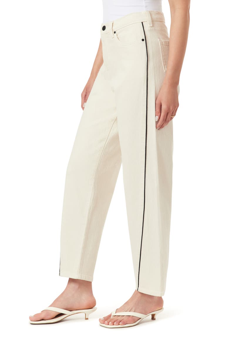 High Rise Piped Barrel Leg Pants, Alternate, color, WINTER WHITE