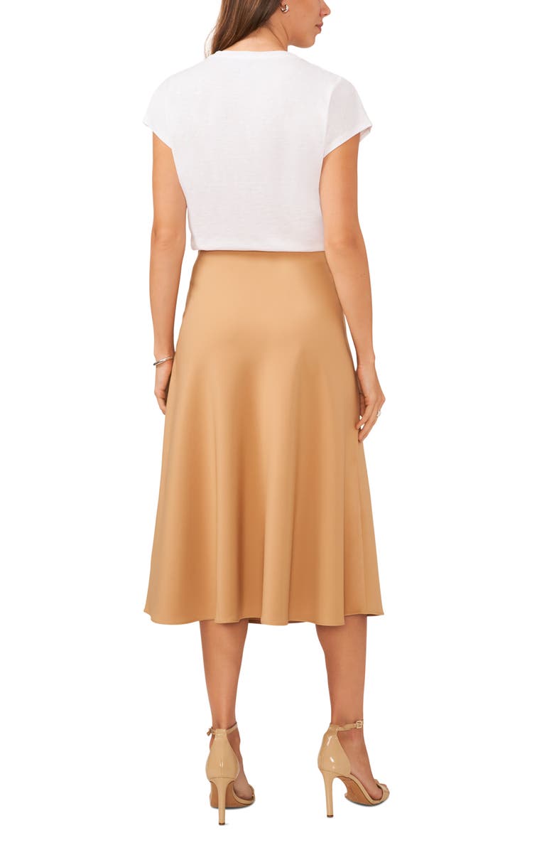Halogen<sup>®</sup> A-Line Crepe Midi Skirt, Alternate, color, 