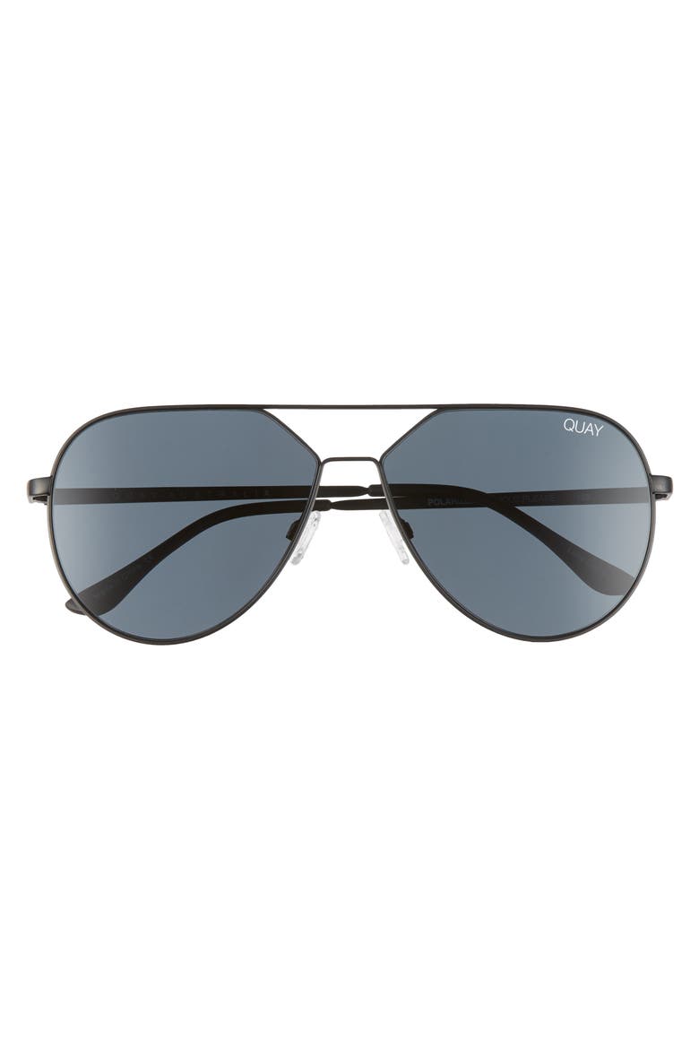 Australia Hold Please 55mm Aviator Sunglasses, Alternate, color, BLACK/ SMOKE