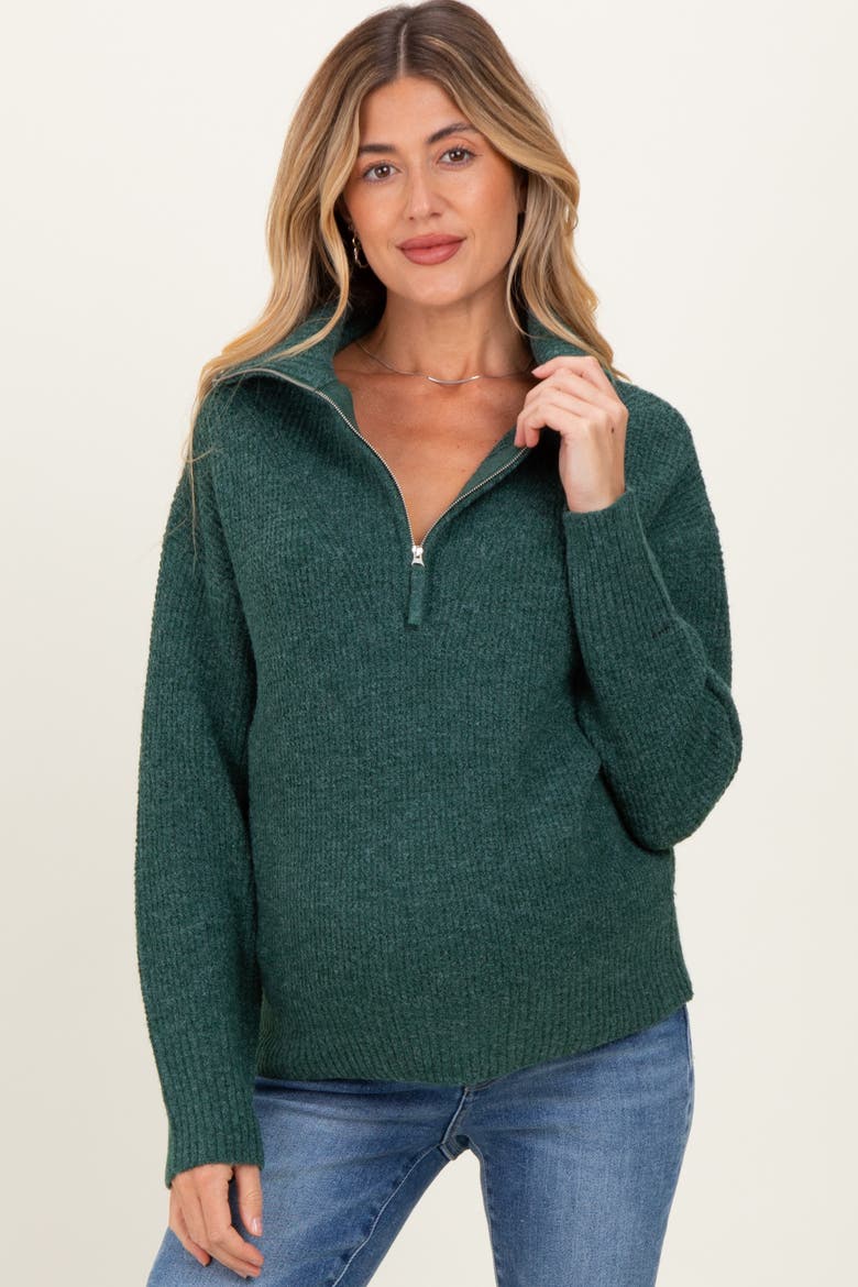 Half Zip Pullover Sweater, Main, color, Green