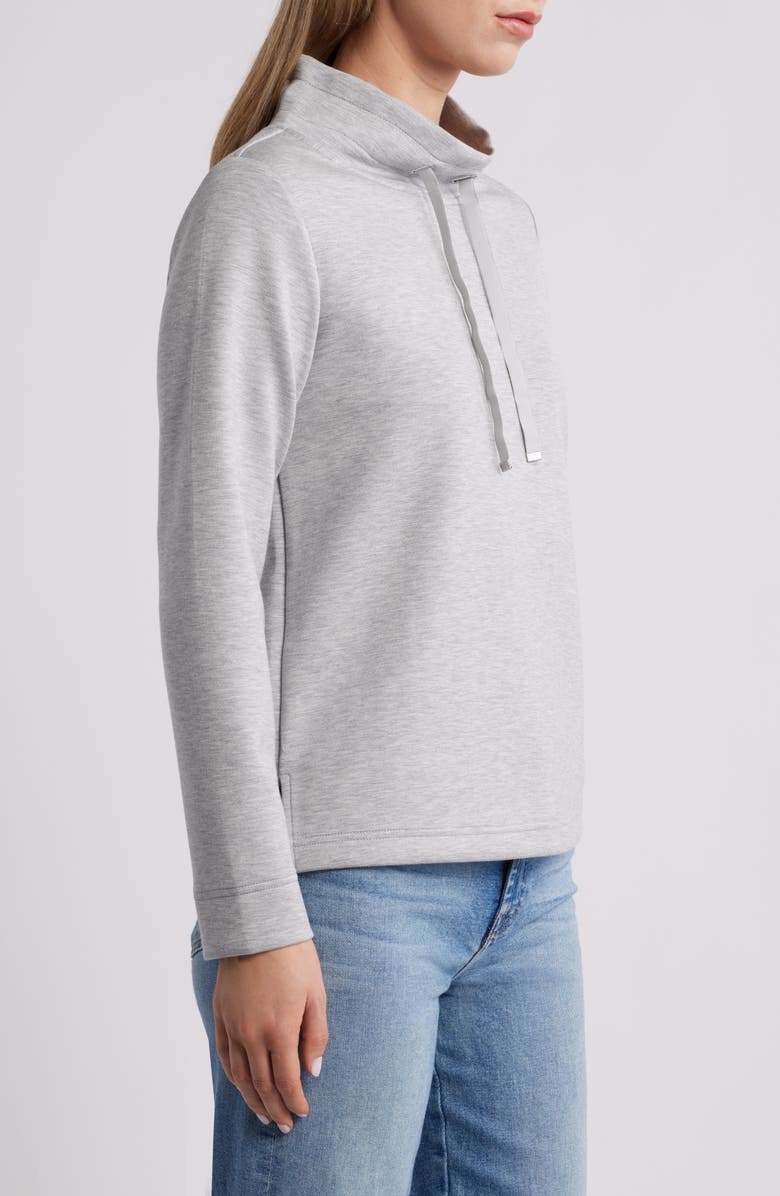 Tommy Bahama Palm Voyage Mock Neck Sweatshirt, Alternate, color, Pearl Grey Heather