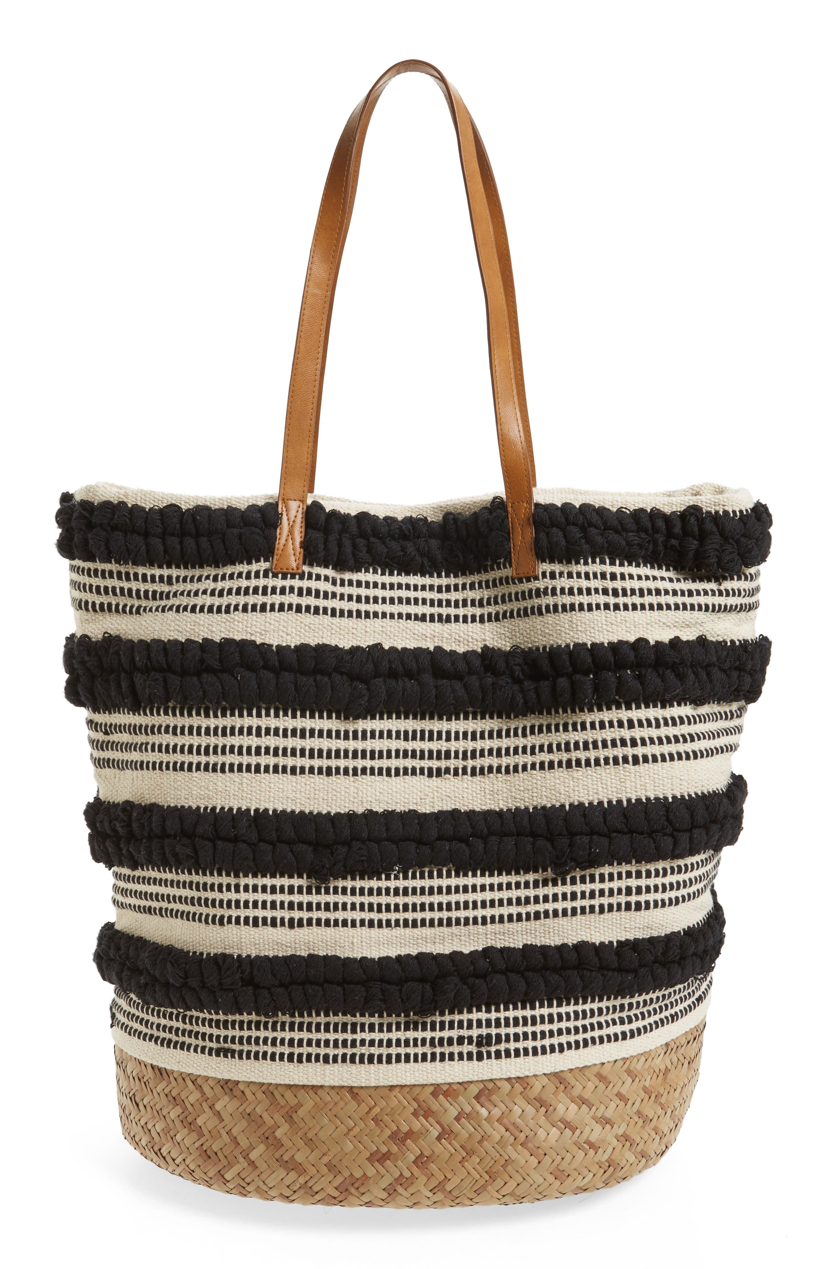 Sole Society Woven Bottom Tote, Alternate, color, 