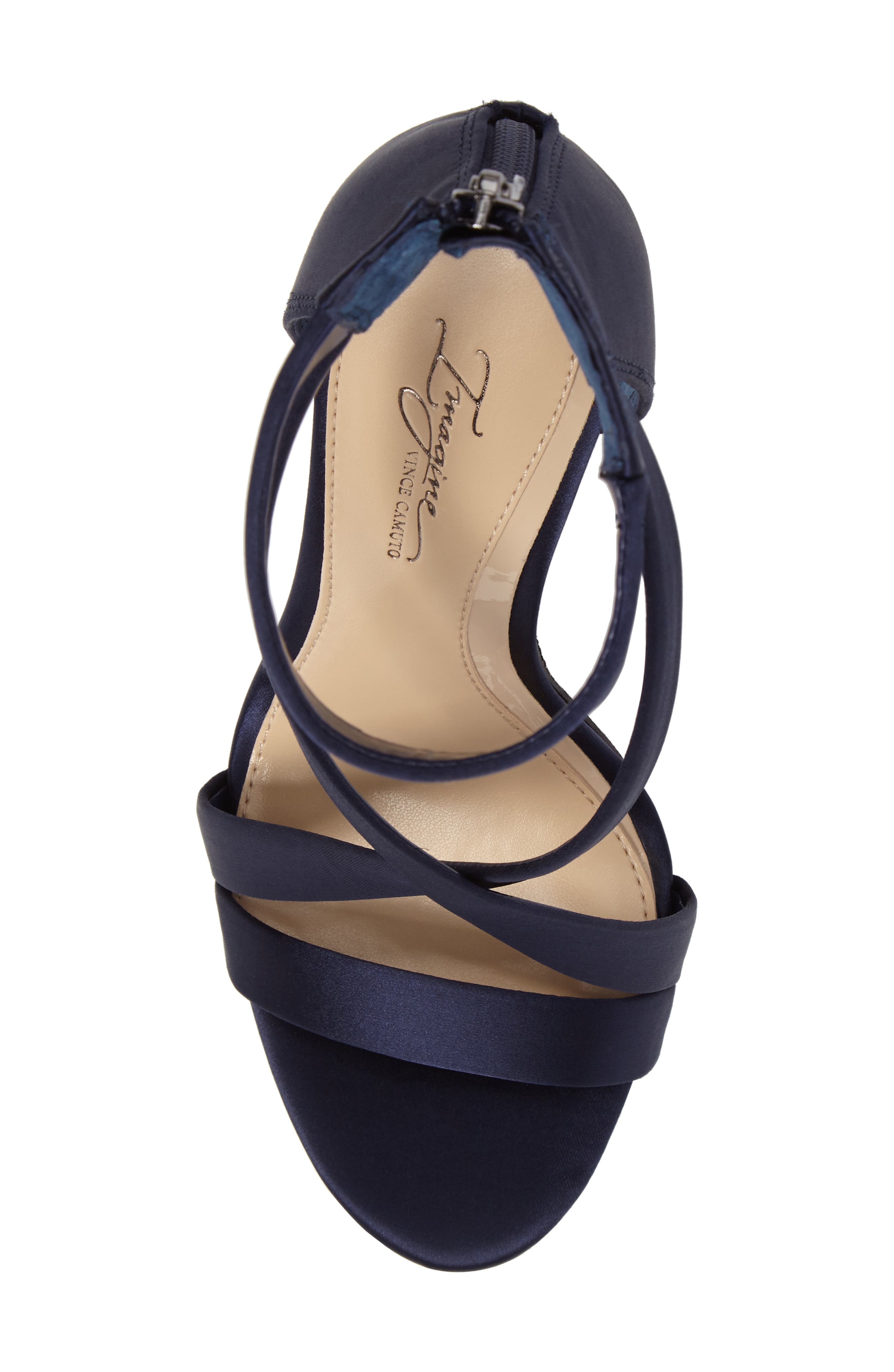 'Devin' Sandal, Alternate, color, INKWELL BLUE SATIN