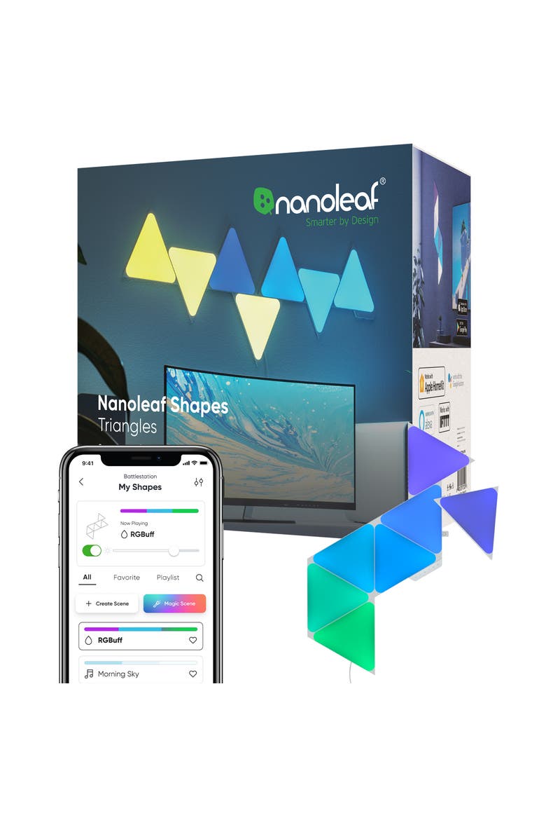 Nanoleaf Shapes Triangles SmarterKitパネ７枚 Nanoleaf 7-Piece Triangle Shapes Smarter Kit | Nordstrom