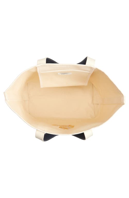 Sporty And Rich Sporty & Rich Ny Crest Cotton Tote Bag In Natural