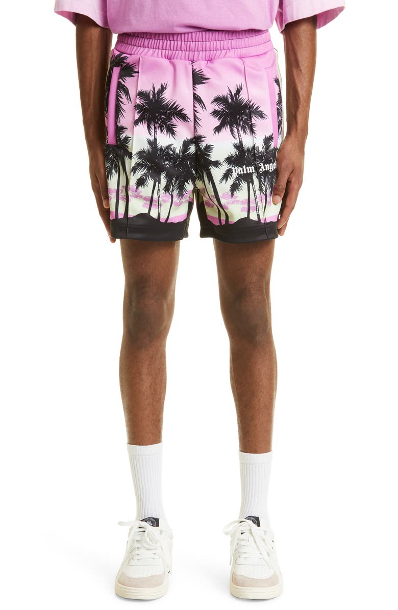 Palm Angels Pink Sunset Track Shorts, Main, color,