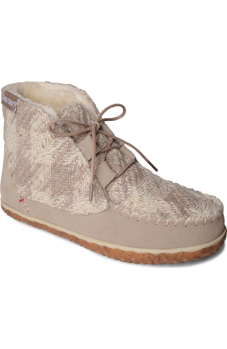 Minnetonka Torrey Faux Fur Lined Slipper Bootie, Main, color,