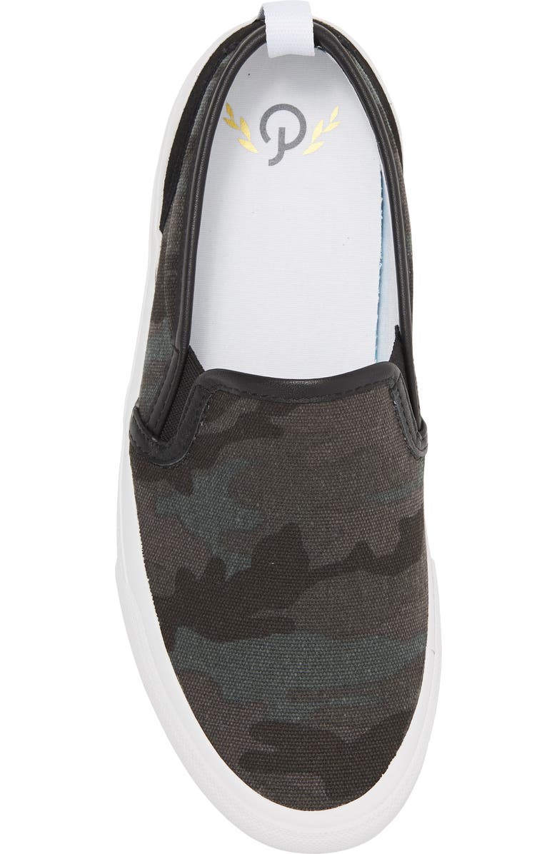 OFFICIAL PROGRAM Canvas Slip-On Sneaker, Alternate, color, Camo/ Black/ White