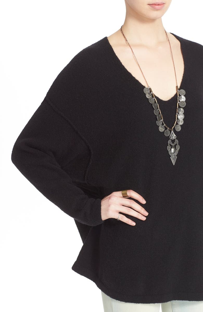 Free People 'Softly' V-Neck Sweater, Alternate, color,