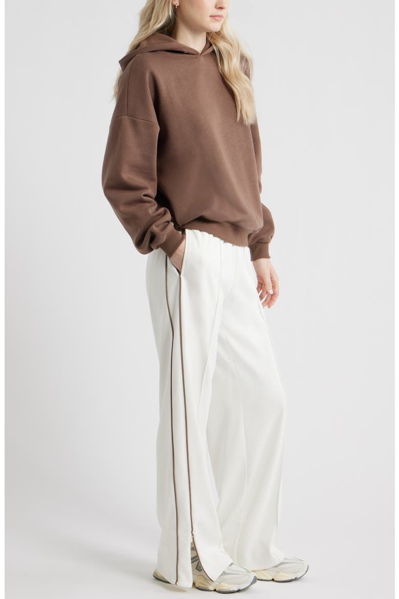 Fleece Track Pants, Alternate, color, IVORY