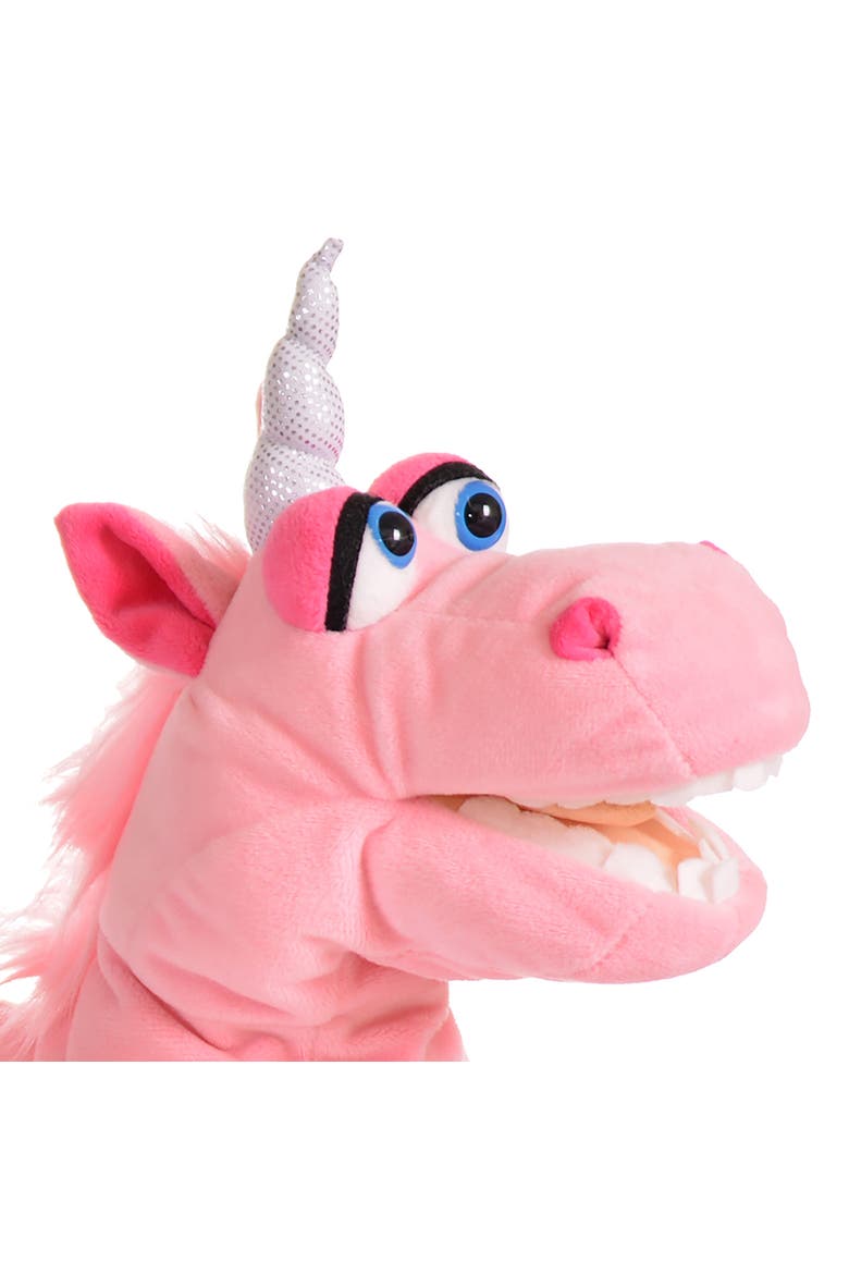 Spark The Pink Unicorn 16 Inch Plush Hand Puppet, Alternate, color, Pink