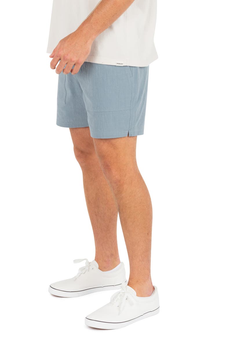 Volley Solid Cotton Drawstring Shorts, Alternate, color, WORKER BLUE