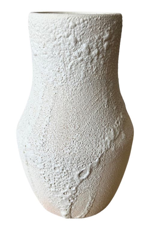 Gina DeSantis Ceramics Leda Crater Vase in White  product