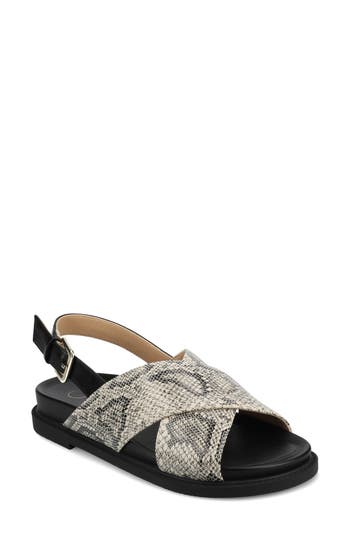 Journee Collection Marina Slingback Sandal In Snake