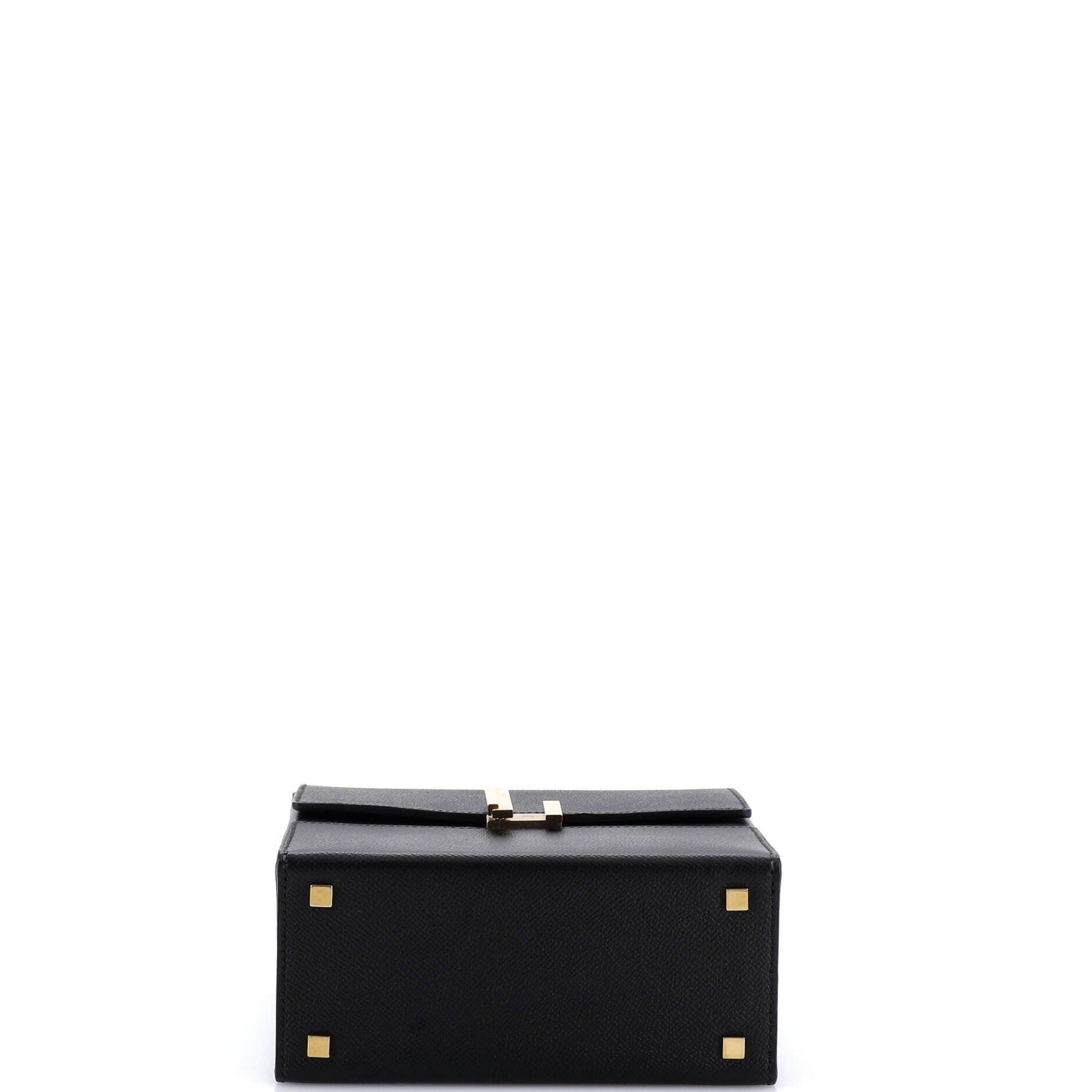 Pre-Owned Hermes Cinhetic Top Handle Bag Epsom, Alternate, color, Noir