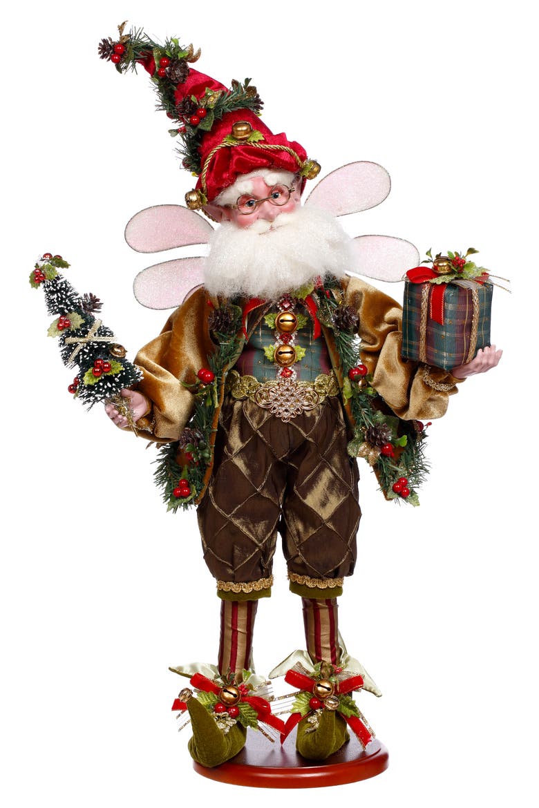 Kris Kringle Forest Fairy on Base, Main, color, Bronze