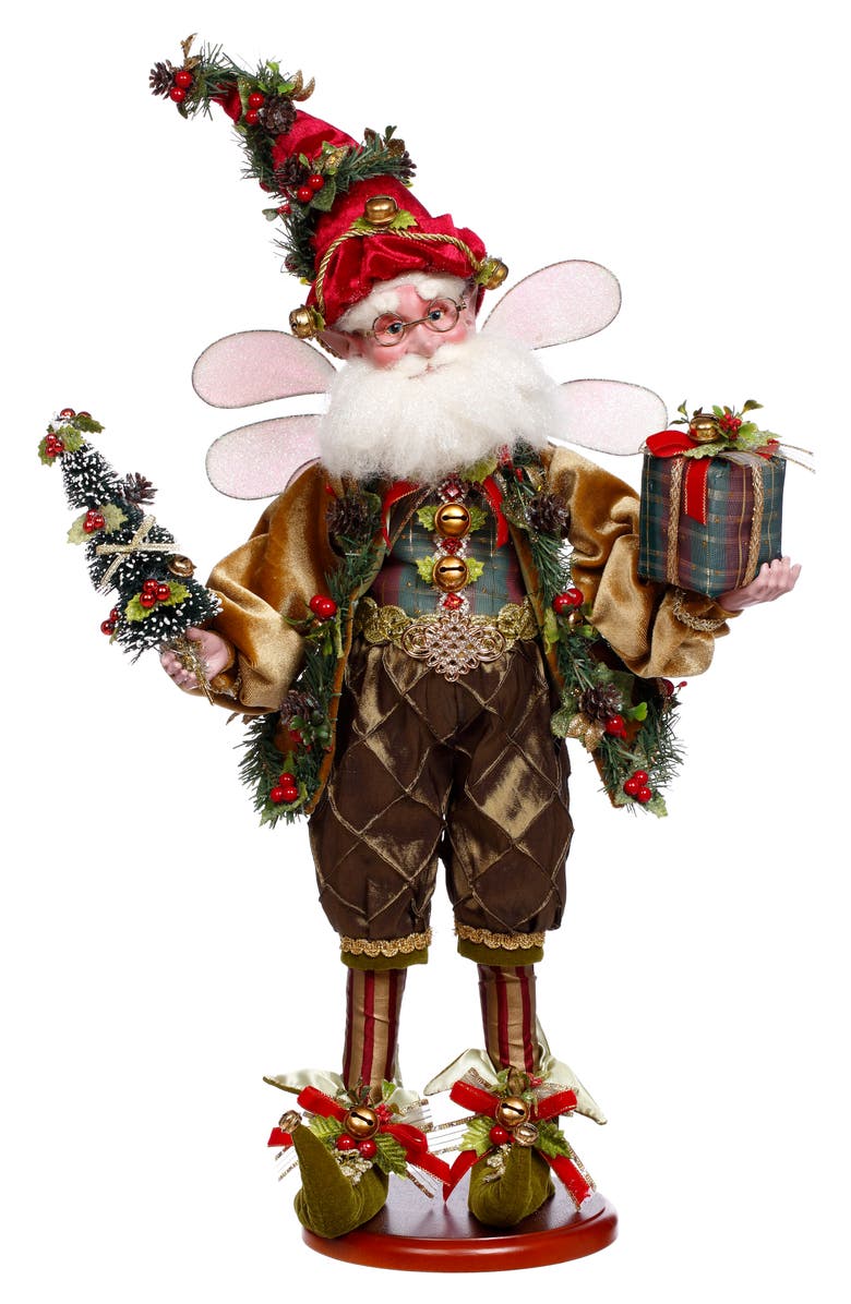 Mark Roberts Kris Kringle Forest Fairy on Base, Main, color, Bronze