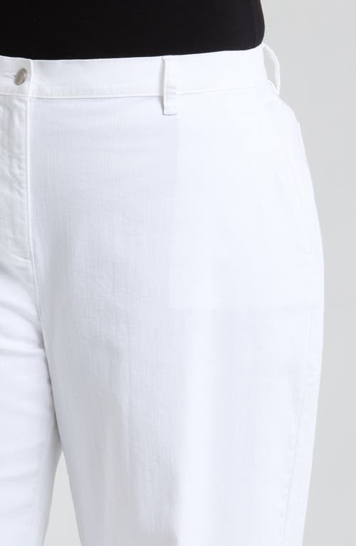 Eileen Fisher High Waist Wide Leg Ankle Jeans In White