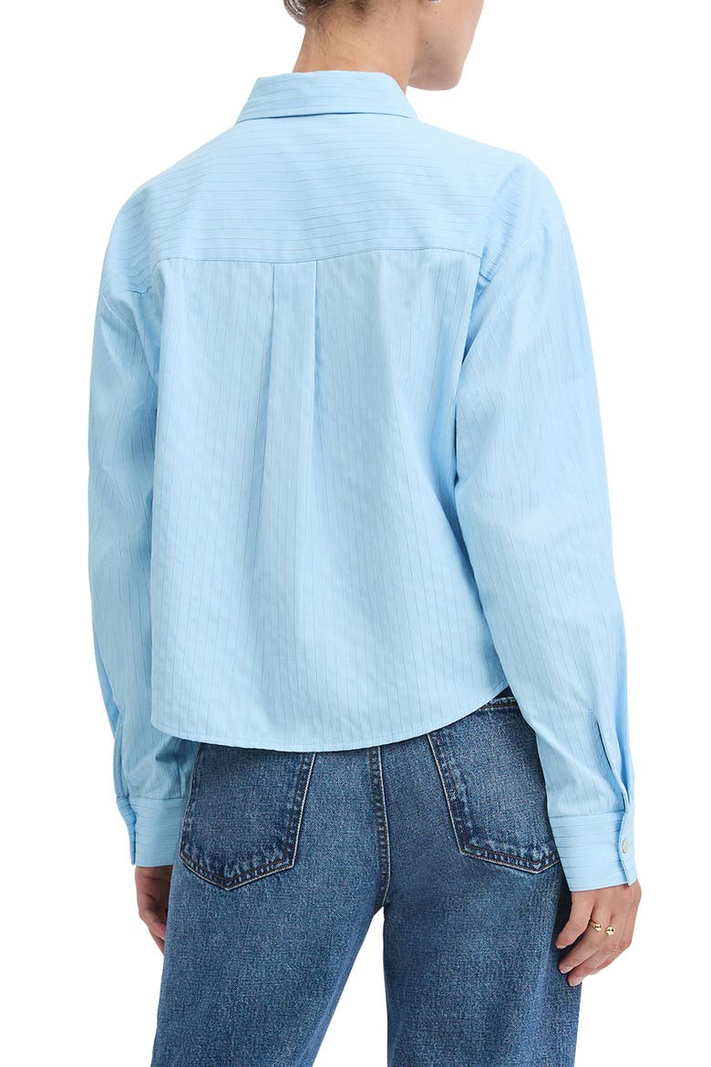The Jenni Button-Up Blouse, Alternate, color, LIGHT BLUE STRIPE