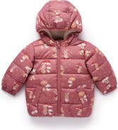 Purebaby Baby Girl's Shearling Lined Puffer Jacket