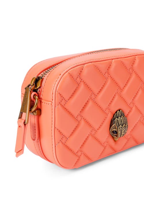 Kurt Geiger London Small Kensington Leather Camera Bag In Orange
