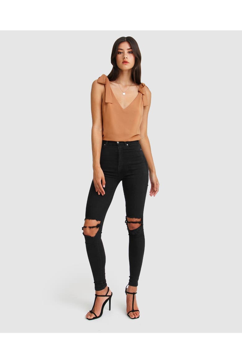 Feel For You V-Neck Top, Alternate, color, Camel