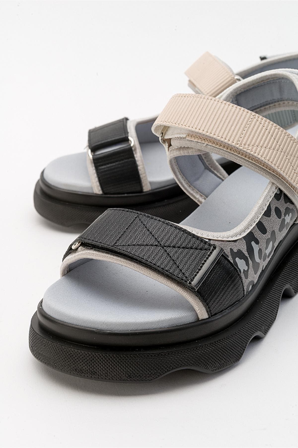 Prologue Shoes Tedy Velcro Strap Sandal, Alternate, color, Grey