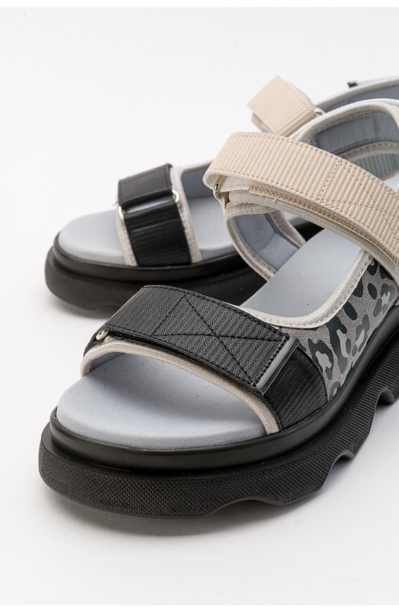 Prologue Shoes Tedy Velcro Strap Sandal, Alternate, color, Grey