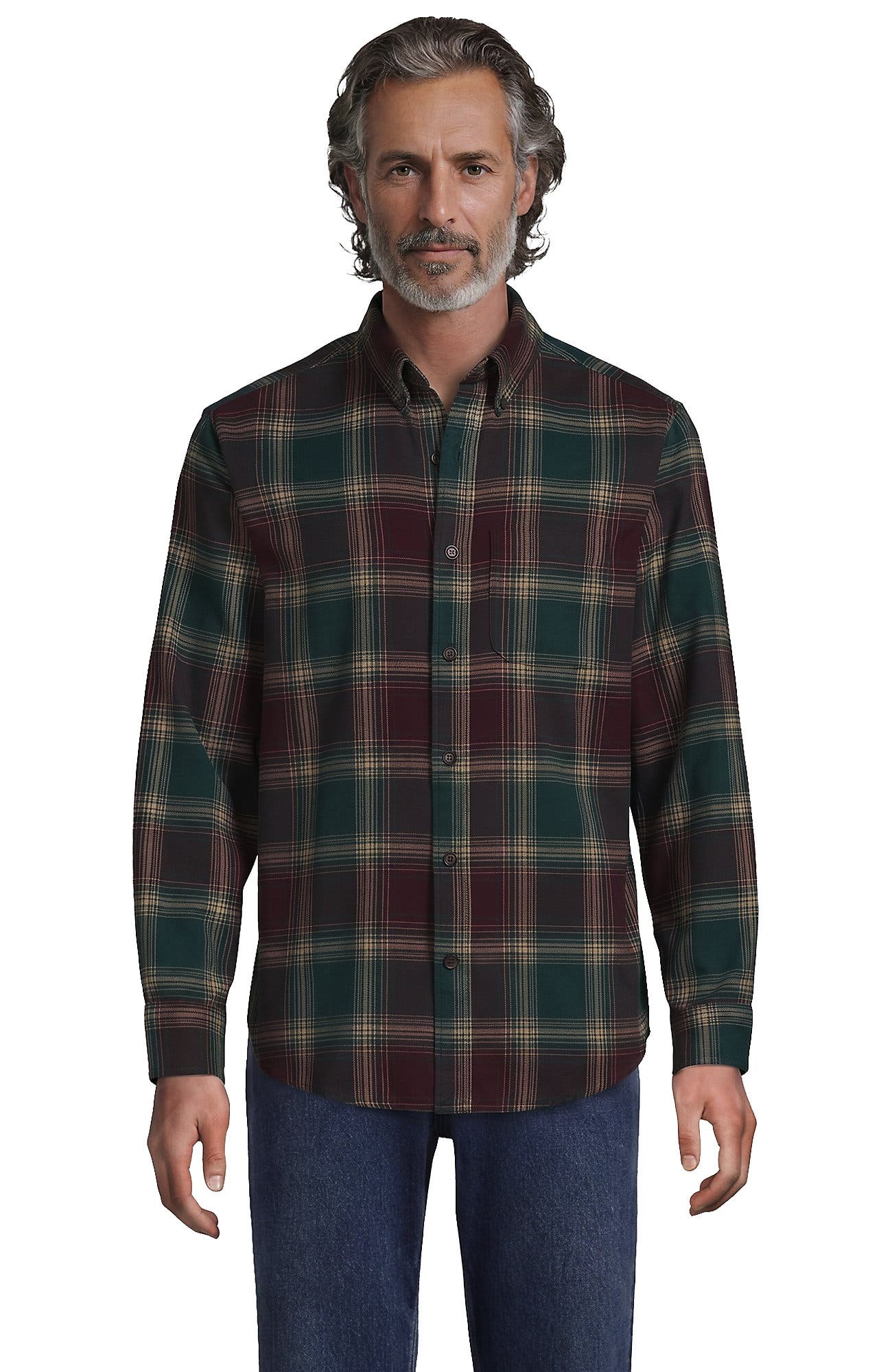 Deep Pine/Lush Burgundy Tartan