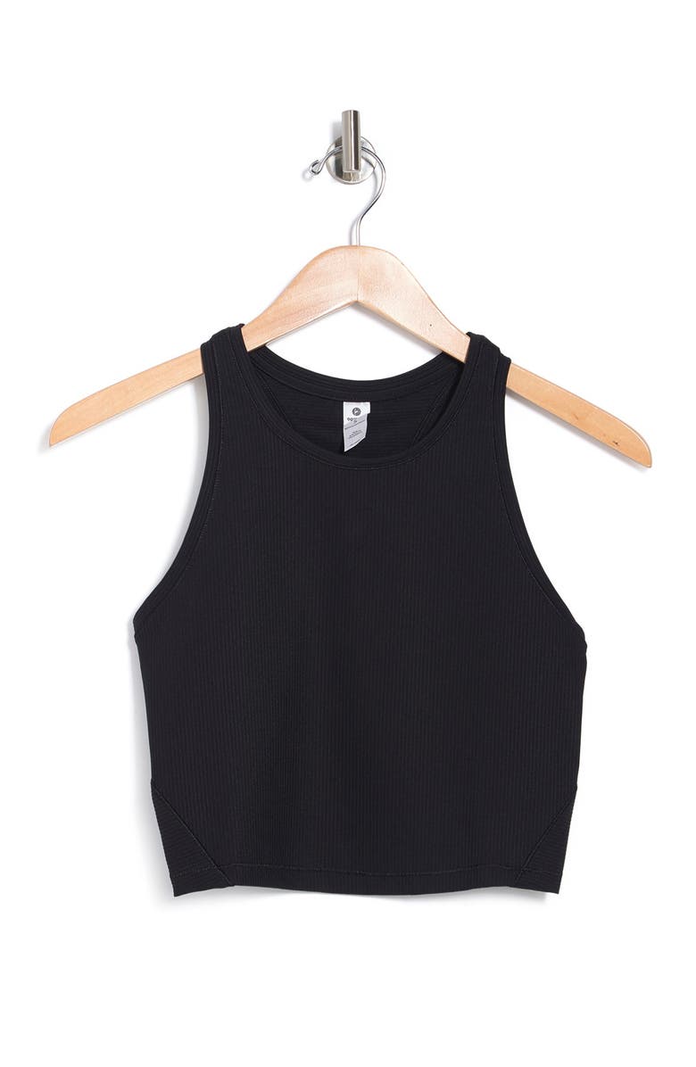 90 DEGREE BY REFLEX Interlink Racerback Crop Tank Top, Alternate, color, 