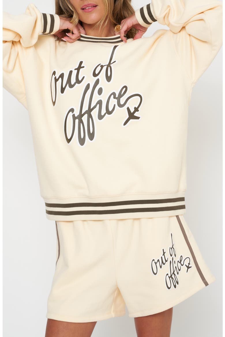 Oversize Out of Office Graphic Sweatshirt, Main, color, YELLOW