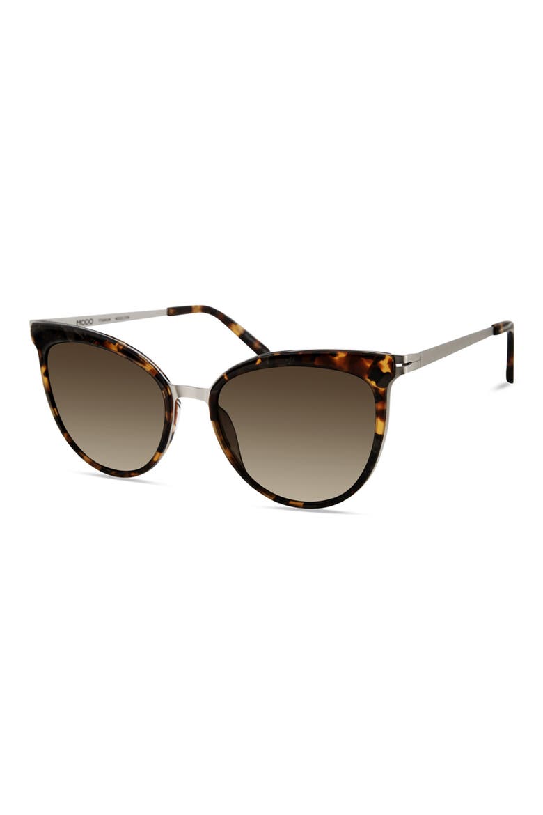 Cat Eye Sunglasses, Alternate, color, SILVER TORTOISE