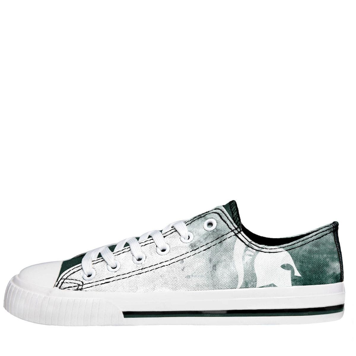 FOCO Women's FOCO Michigan State Spartans Big Logo Tie-Dye Canvas Sneakers, Alternate, color, 