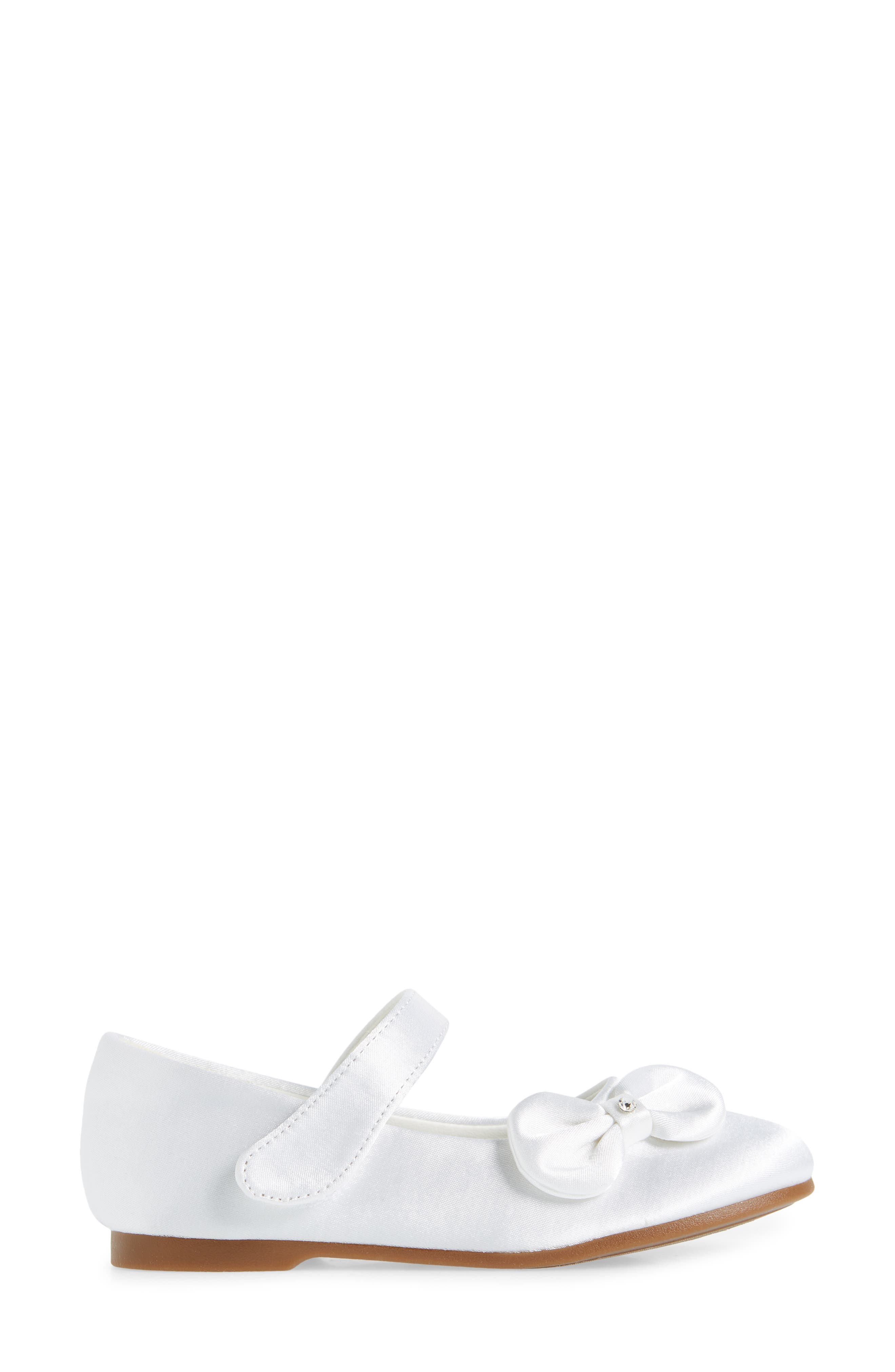 DREAM PAIRS Kids
 Angel Crystal Bow Mary Jane, Alternate, color, White/ Satin