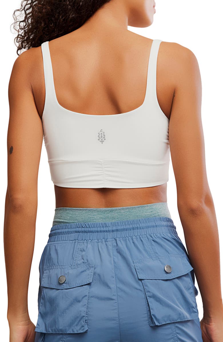 Free People FP Movement Never Better Twist Front Sports Bra, Alternate, color, White