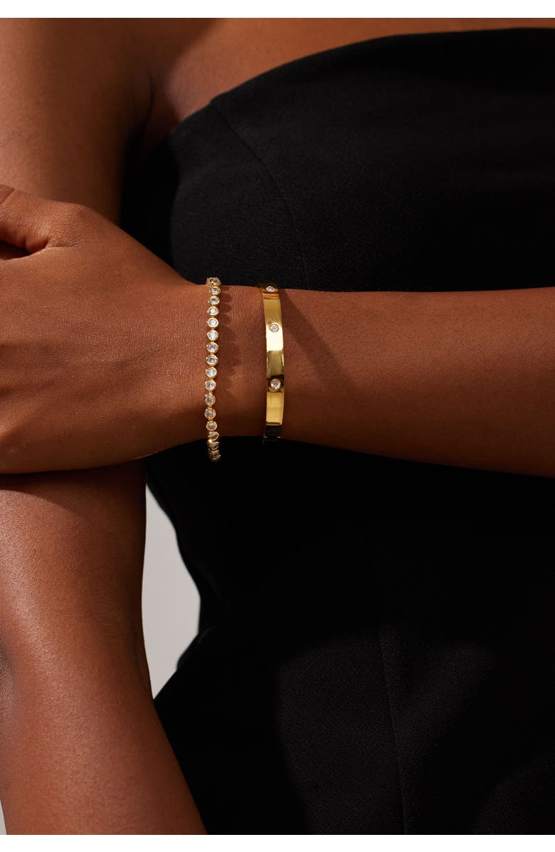 Electric Picks Forever Bangle Bracelet, Alternate, color, Gold