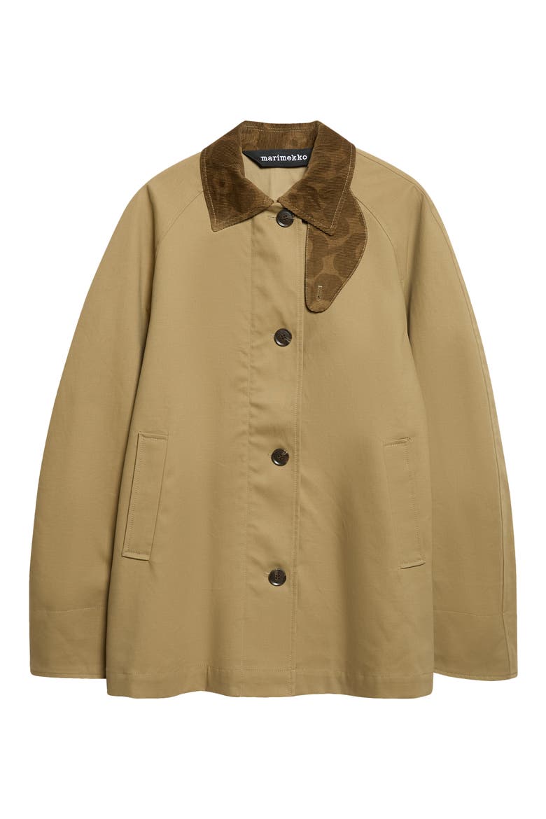 Essee Solid Cotton Coat, Main, color, BROWN