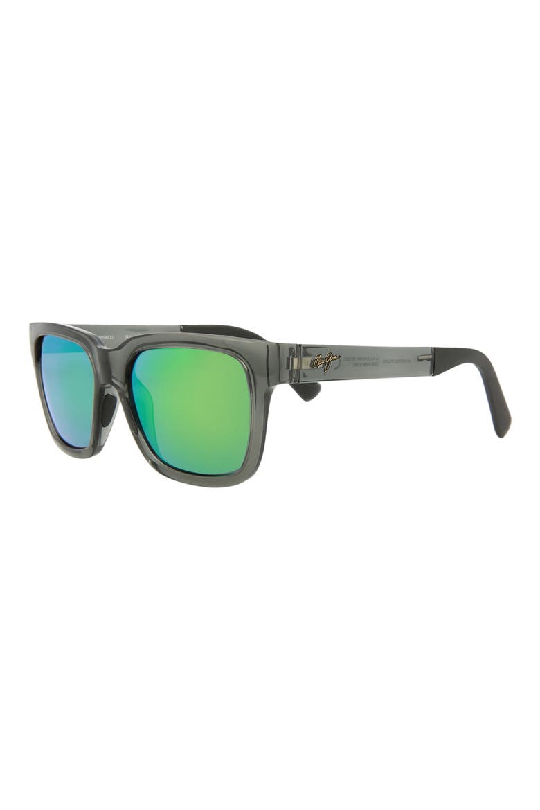 54mm Polarized Square Sunglasses, Alternate, color, GREY GREY GREEN