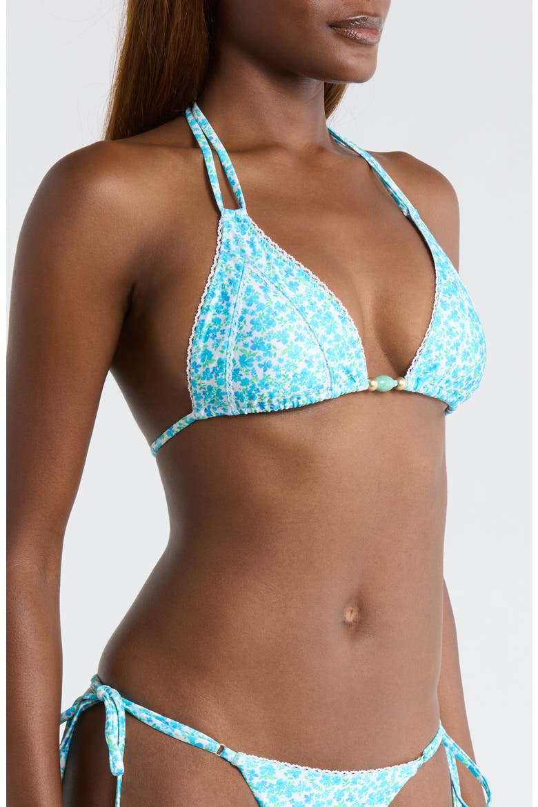 Decorative Panel Halter Bikini Top, Alternate, color, OCEAN AURA