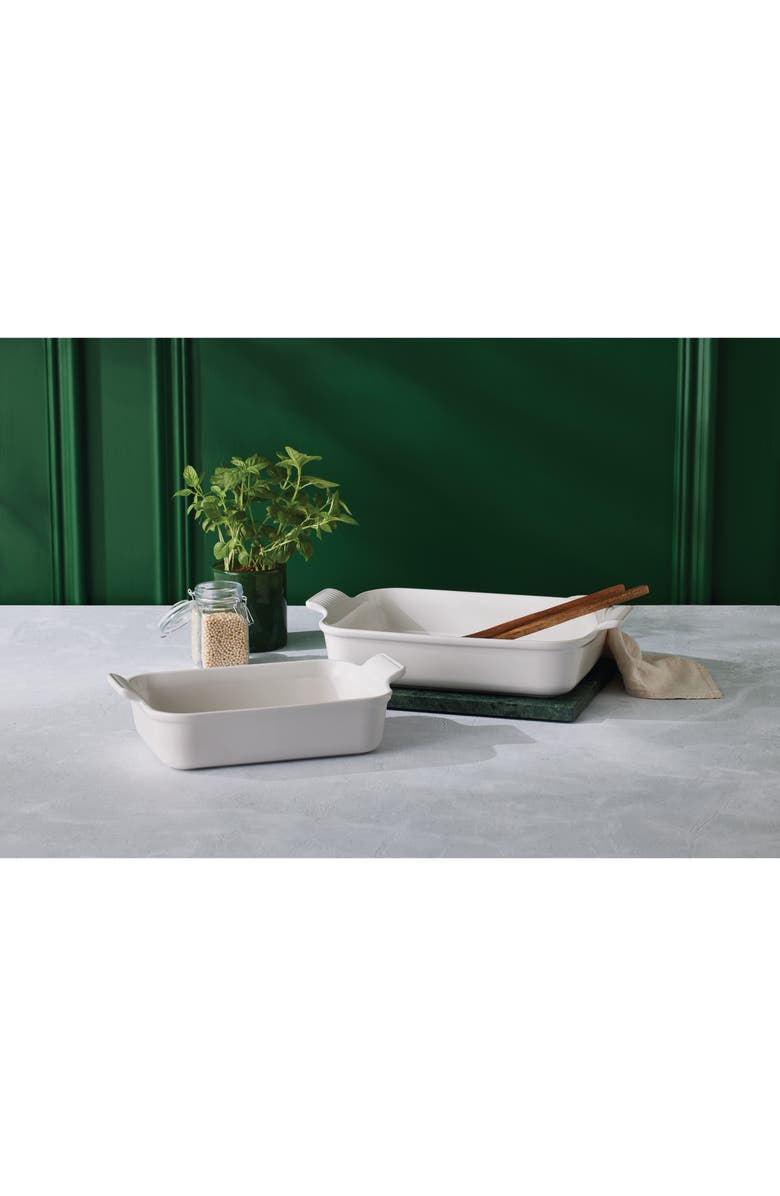 Le Creuset Heritage 4-Quart Rectangular Stoneware Dish, Alternate, color, White