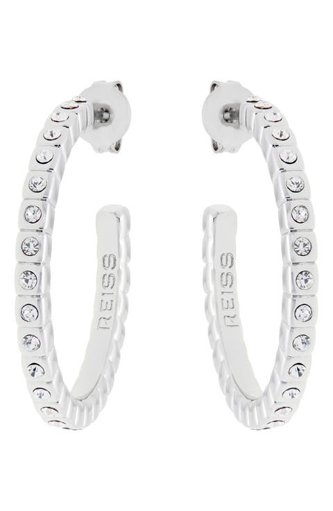 Sade Crystal Hoop Earrings