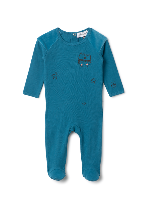 Soft Ribbed Prince Print Romper (Baby)