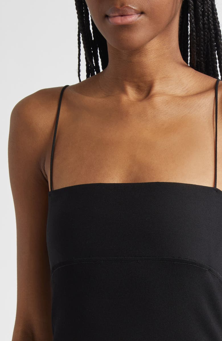 Alexander Wang Logo Jacquard Maxi Slipdress, Alternate, color, Black