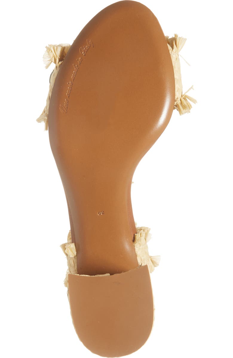 Dolce&Gabbana Crystal Embellished Raffia Sandal, Alternate, color, 8B139 Naturale/ Sabbia