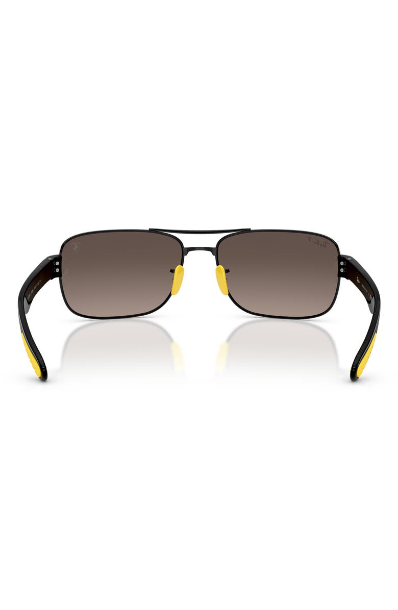 Ray-Ban x Scuderia Ferrari 64mm Oversize Polarized Square Sunglasses, Alternate, color, 