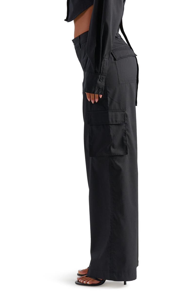 Naked Wardrobe Keep It Casual Wide Leg Cargo Pants, Alternate, color, 