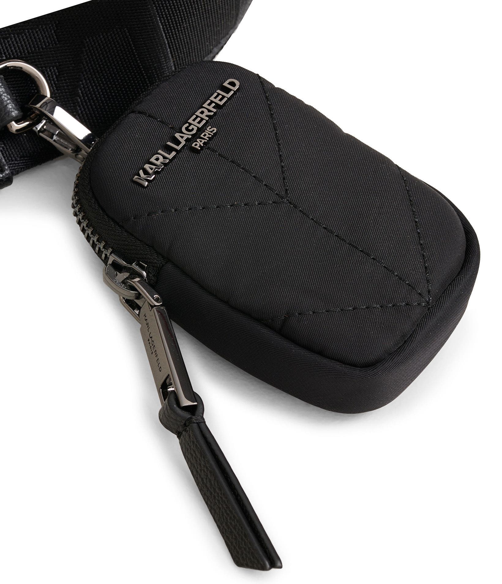 KARL LAGERFELD PARIS Voyage Messenger, Alternate, color, Black/Dark Gunmetal