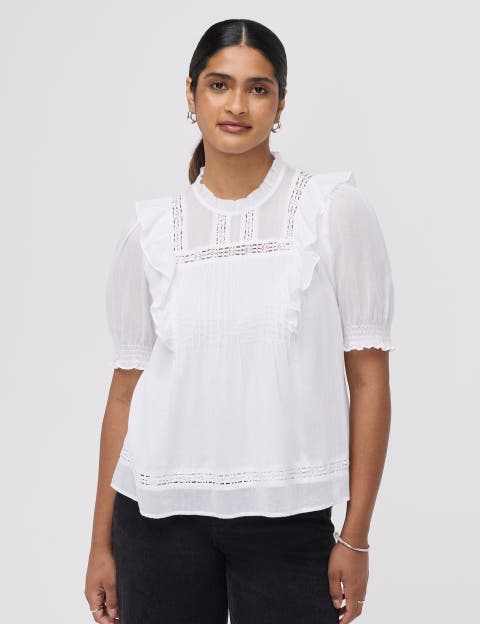 Jolin Puff Sleeve Cotton Top