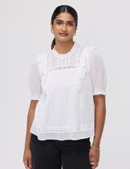 Finery London Jolin Puff Sleeve Cotton Top
